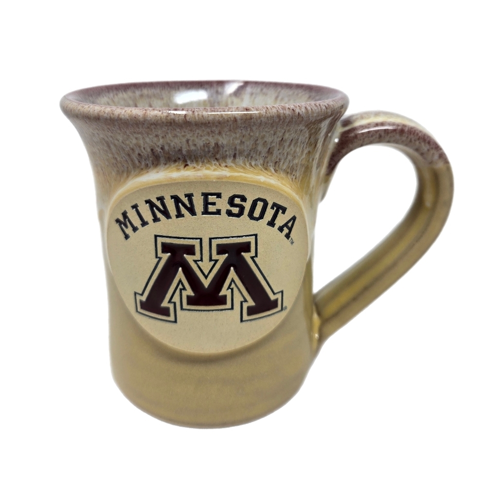 Deneen Pottery Minnesota Mug 3D Big "M"  University Logo Minnesota Coffee Cup